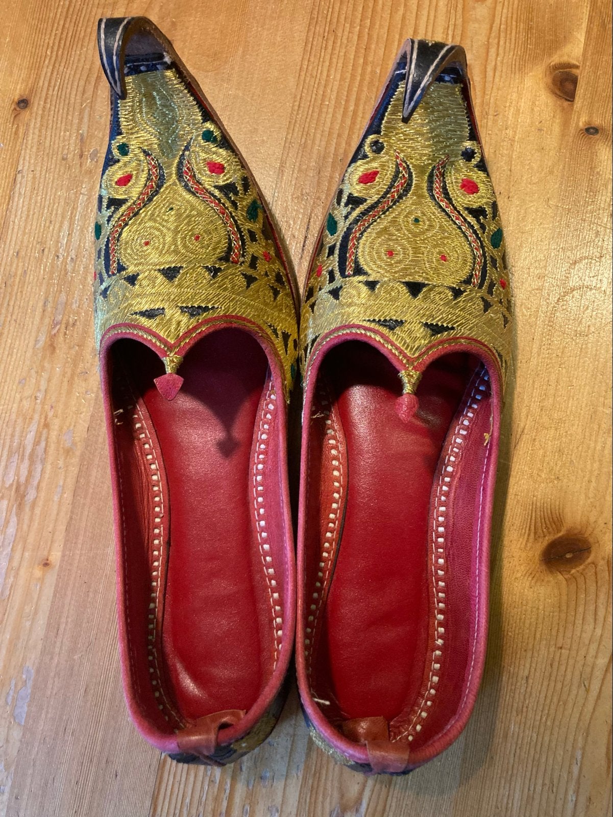 Prachtige Indiase Khussa schoenen - Maat 40, Zwart, Overige typen, Nieuw, Ophalen of Verzenden