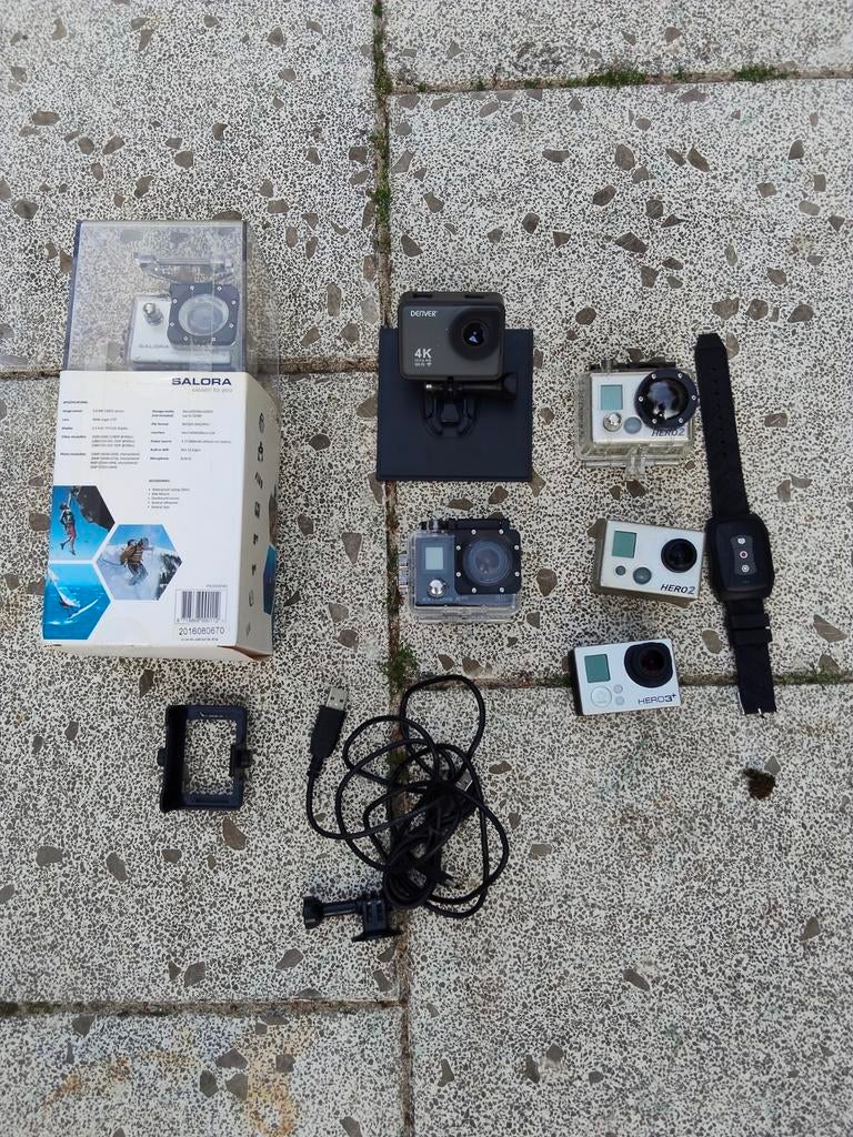6  ACTION CAMERA'S.  (ZIE BESCHRIJVING), Ophalen, Overige merken
