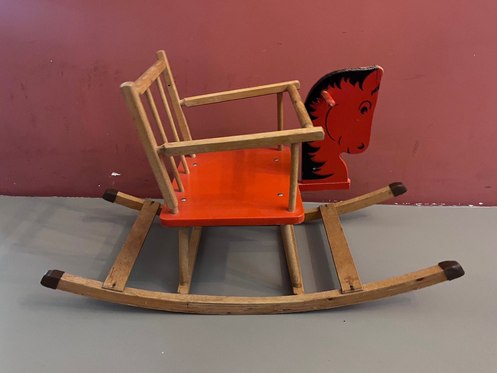 Houten schommelpaard vintage, Ophalen, Gebruikt