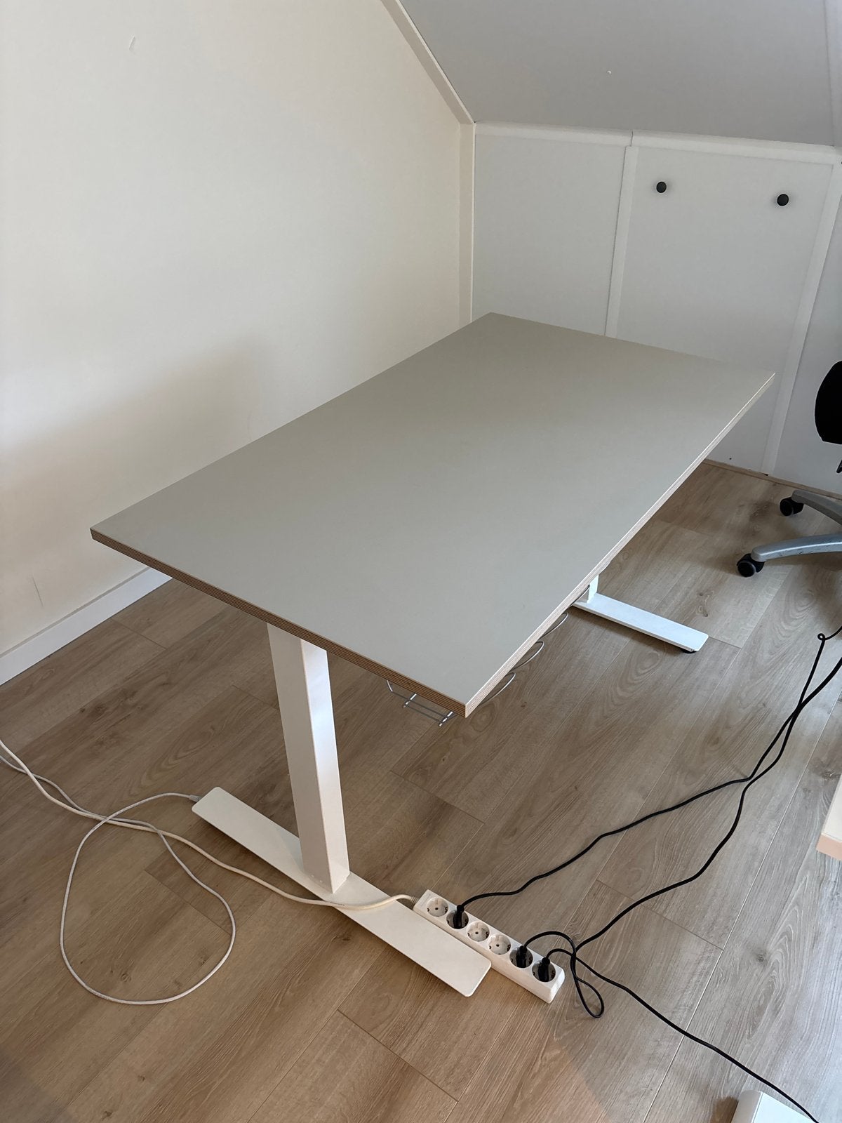 IKEA in hoogte verstelbaar bureau - Zit-sta bureau, Ophalen, Zit-sta bureau, Gebruikt, Hout