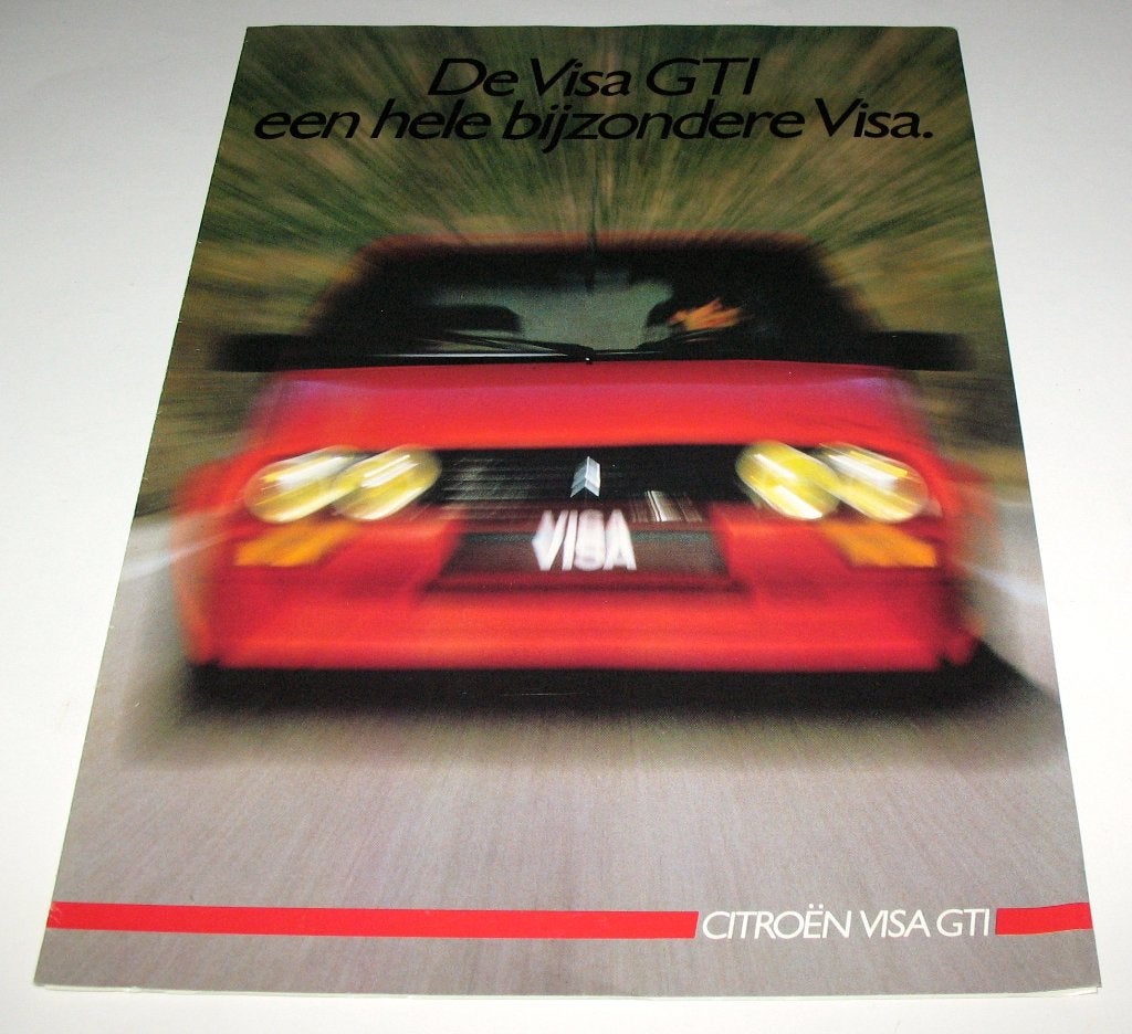 Autofolder Citroen Visa GTI 1985 drieluik Citroën