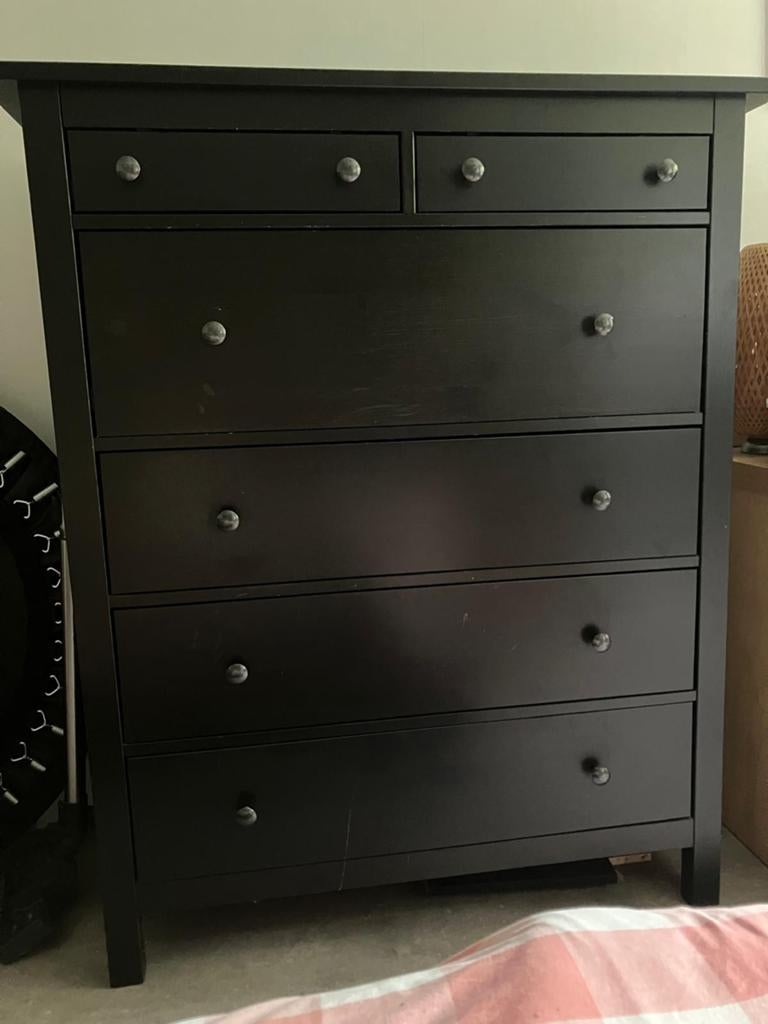 Zwarte lade kast, Ophalen, Gebruikt, 50 tot 100 cm, Minder dan 100 cm