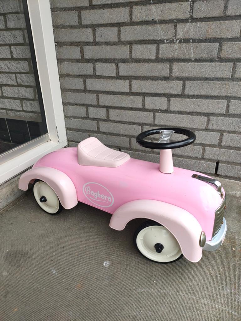 Baghera Pink Speedster loop auto, Ophalen, Zo goed als nieuw, Loopvoertuig