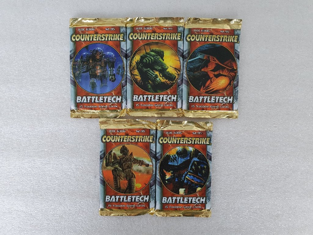 Battletech: 5 Counterstrike Booster Packs WOC 6306 (3), Ophalen of Verzenden, Nieuw, Overige soorten