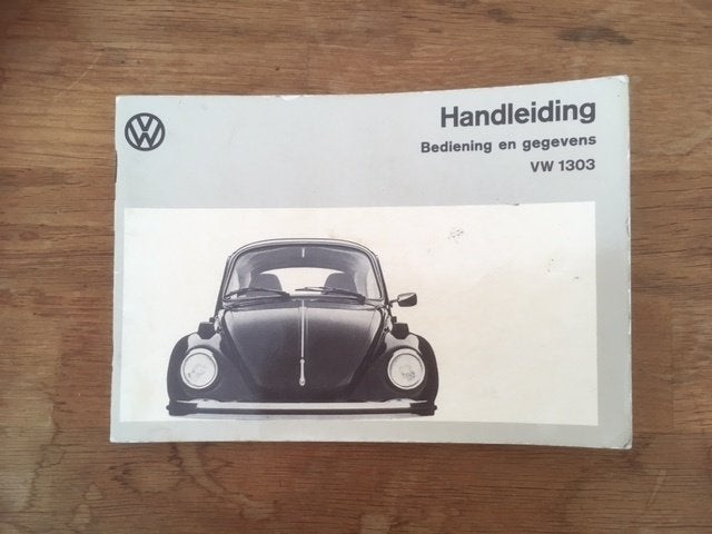 Handleiding VW 1303 incl. cabriolet NL - Zeer goede staat, Ophalen of Verzenden