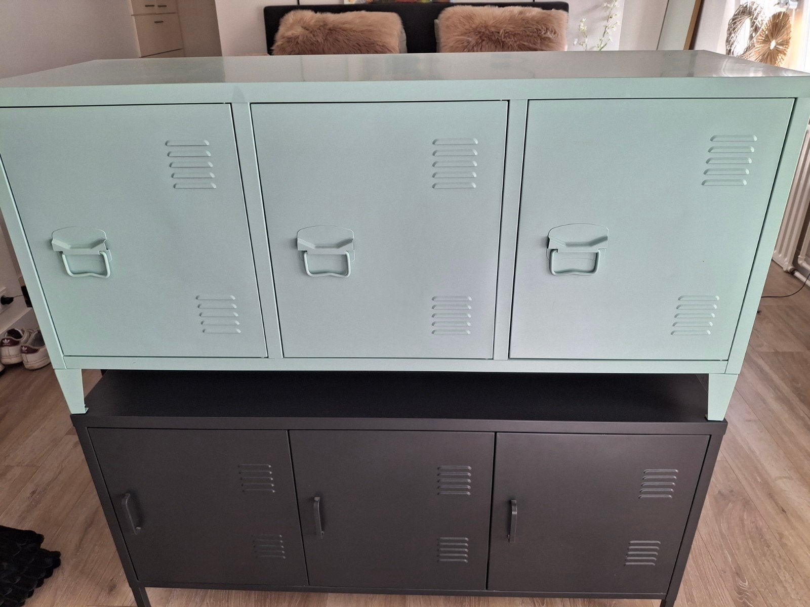 Metalen locker kastje - mintgroen, Ophalen, Gebruikt, Industrieel, Modern