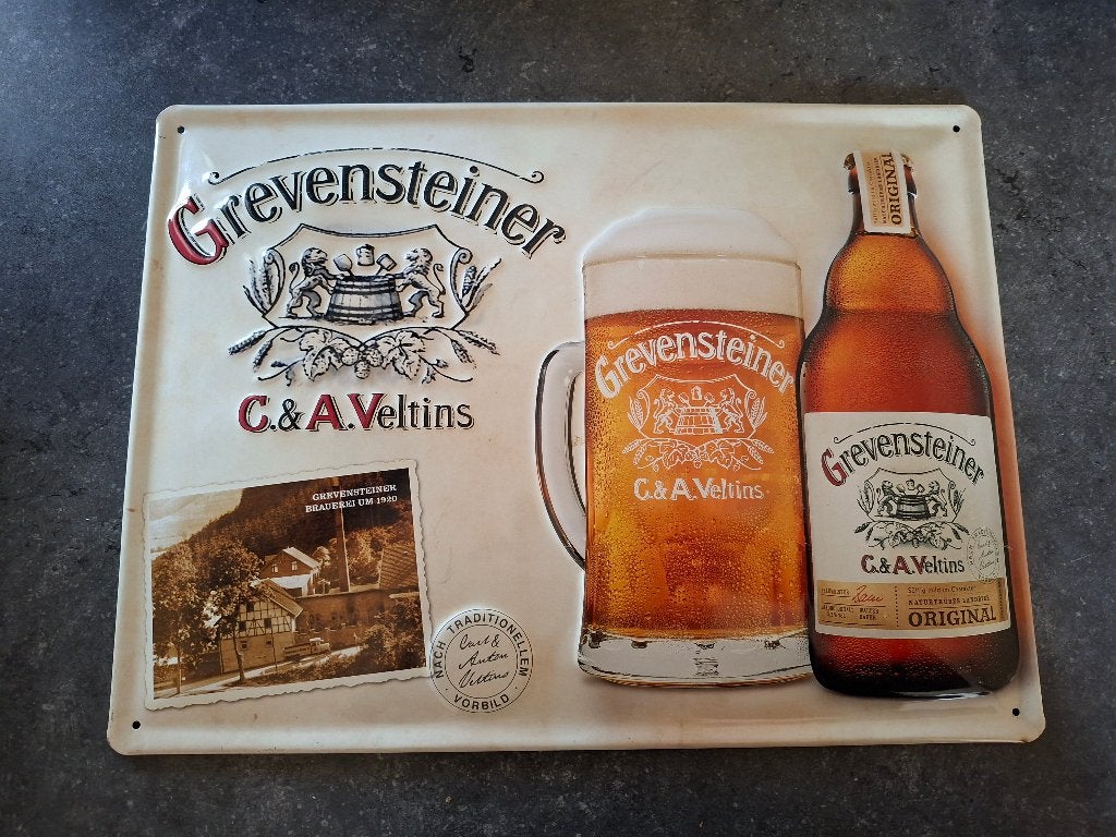 veltins/grevensteiner bord, Ophalen of Verzenden, Zo goed als nieuw, Reclamebord