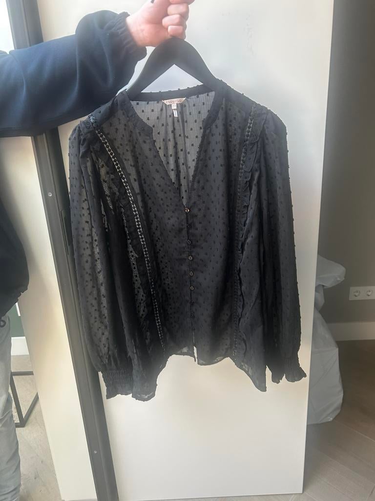 Blouse Esqualo, maat 44, zwart, nieuw!, Ophalen of Verzenden, Nieuw, Maat 46 (S) of kleiner, Zwart