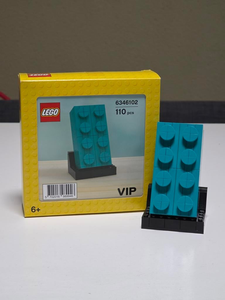 Lego 6346102 - 2x4 Teal Brick - Compleet met doos, Ophalen of Verzenden, Zo goed als nieuw, Complete set, Lego