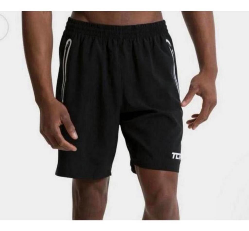 Elite Tech Gym sport Short Heren L met zakken Zwart NIEUW, Kleding | Heren, Sportkleding, Maat 52/54 (L), Zwart, Nieuw, Ophalen of Verzenden