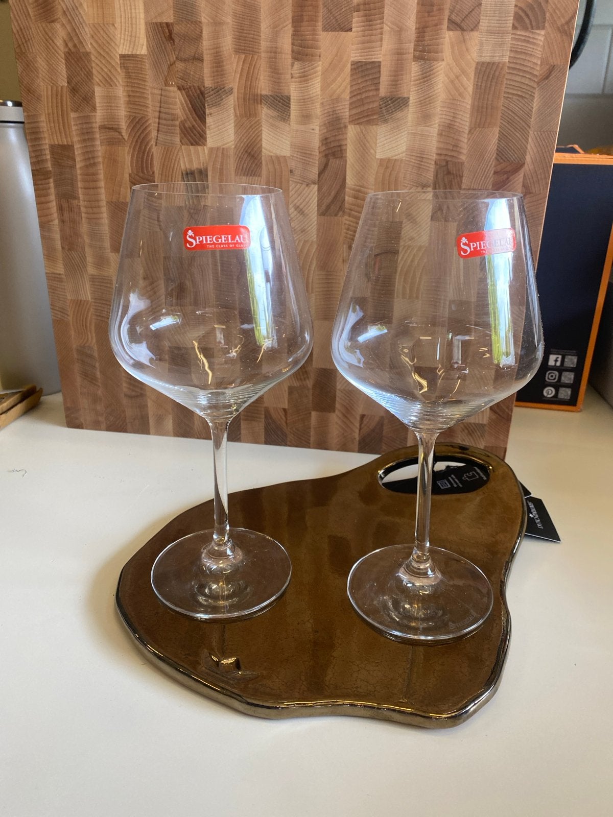 2x Nieuwe Spiegelau wijnglazen, Onbekend, Nieuw, Ophalen of Verzenden, Onbekend