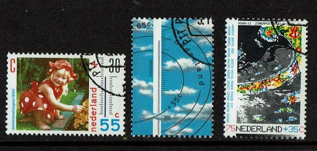 Nederland NVPH 1444-1446 gestempeld, Verzenden, Na 1940, Gestempeld