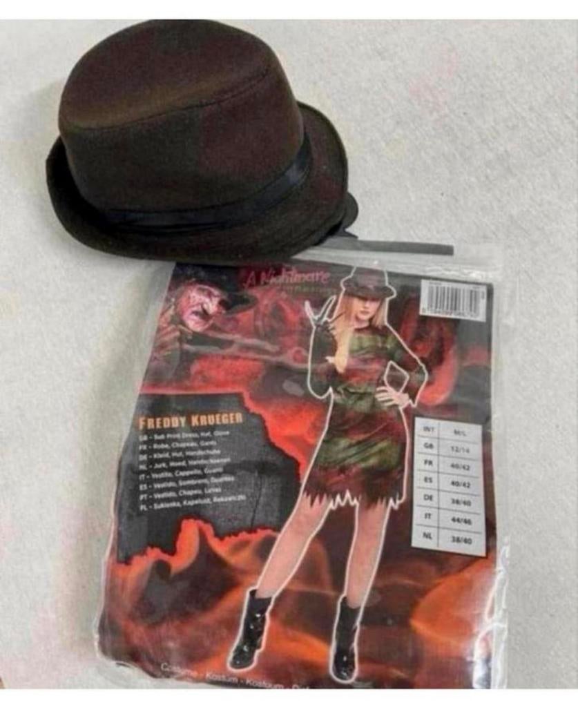 Freddy Krueger verkleed set carnaval halloween maat M / L, Maat 38/40 (M), Nieuw, Ophalen of Verzenden, Kleding