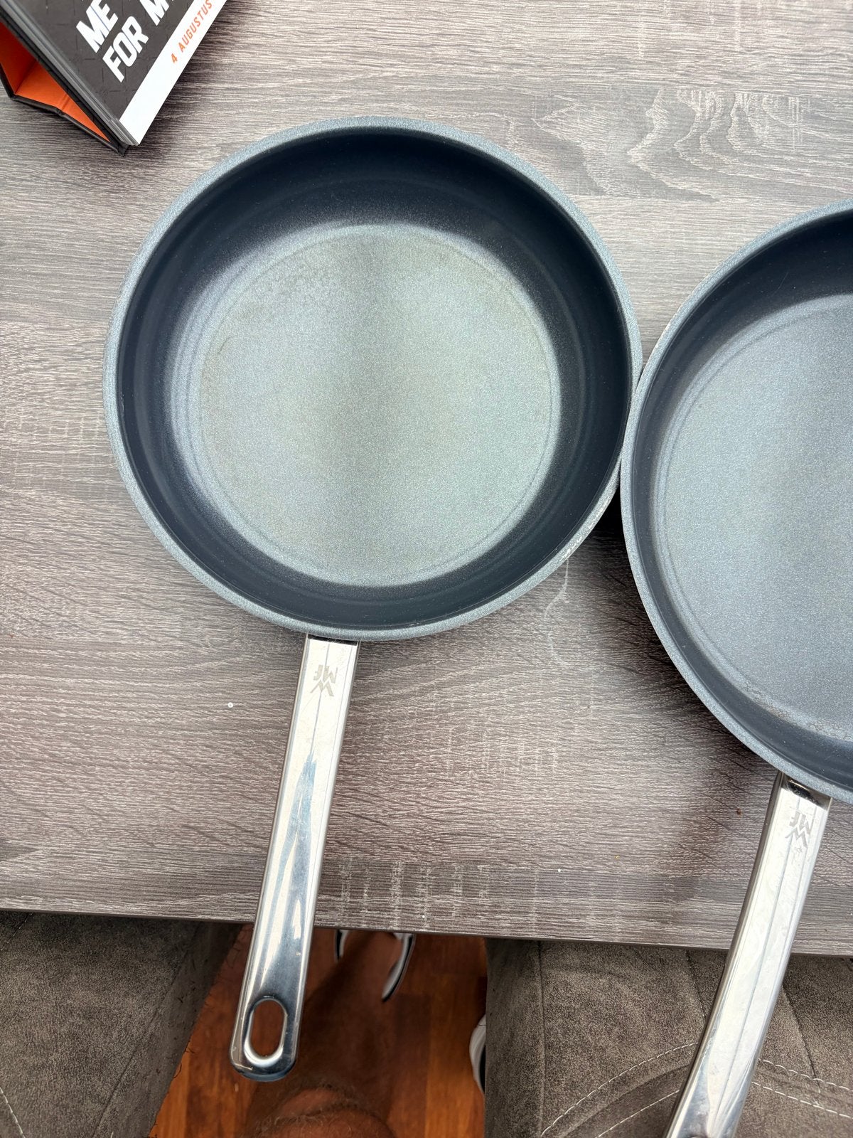 Set van 2 WMF koekenpannen, gebruikt, Koekenpan, Gebruikt, Antiaanbaklaag, Ophalen of Verzenden