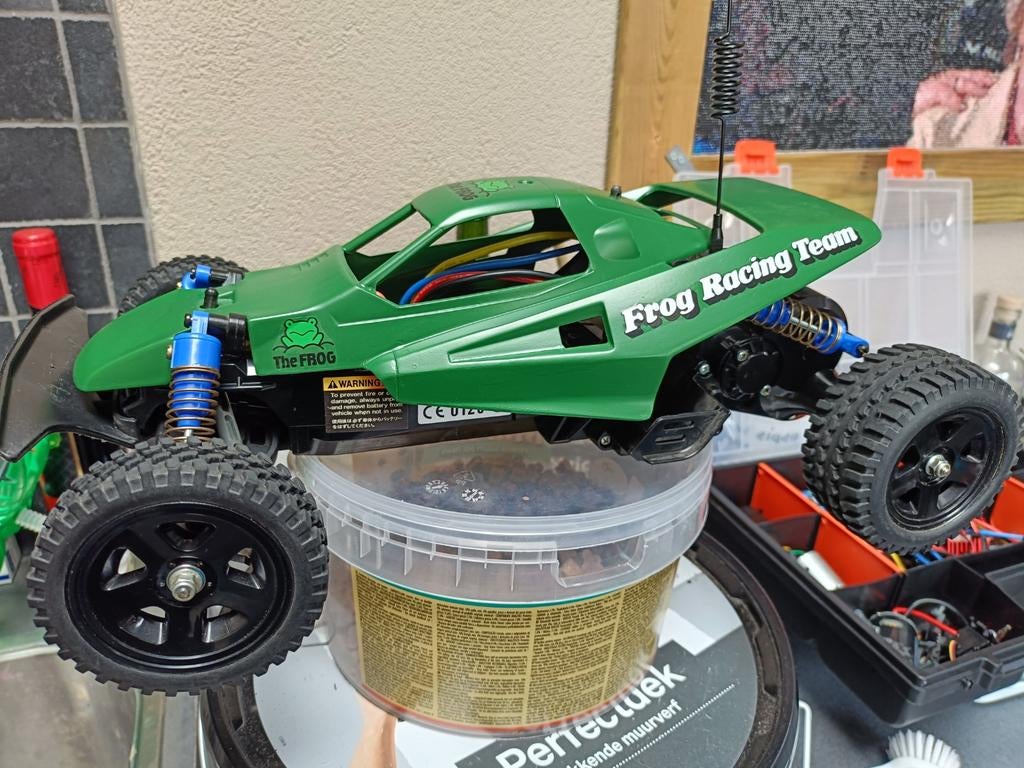 Vintage custom Tamiya Mad Bull RTR, Hobby en Vrije tijd, Modelbouw | Radiografisch | Auto's, Elektro, Gebruikt, Auto offroad, Ophalen of Verzenden