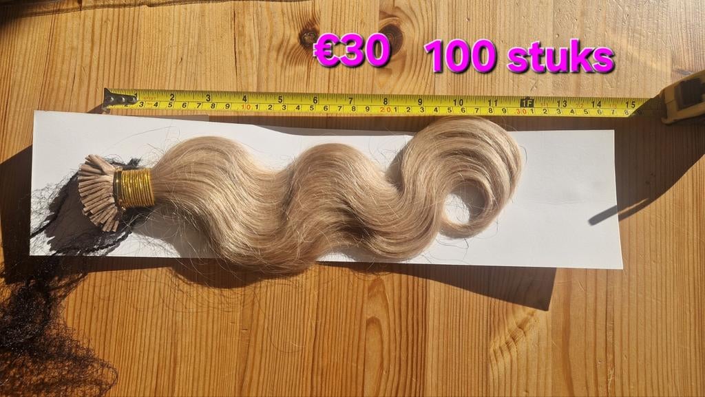 Pre-bonded hairextensions echt haar, Sieraden, Tassen en Uiterlijk, Uiterlijk | Haarverzorging, Pruik of Haarverlenging, Ophalen of Verzenden