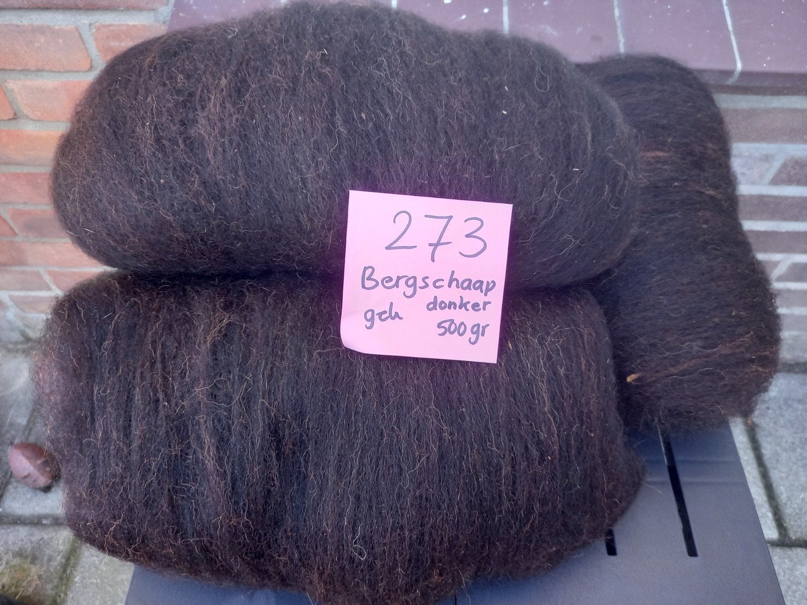nr 273 Gekaarde wol - Kaardvlies - Bergschaap - 500 gram, Ophalen of Verzenden, Nieuw