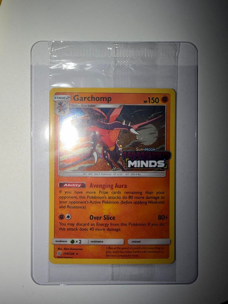 Garchomp Promo Unified Minds Stempel Verzegeld Pokémon Kaart, Ophalen of Verzenden, Zo goed als nieuw, Losse kaart