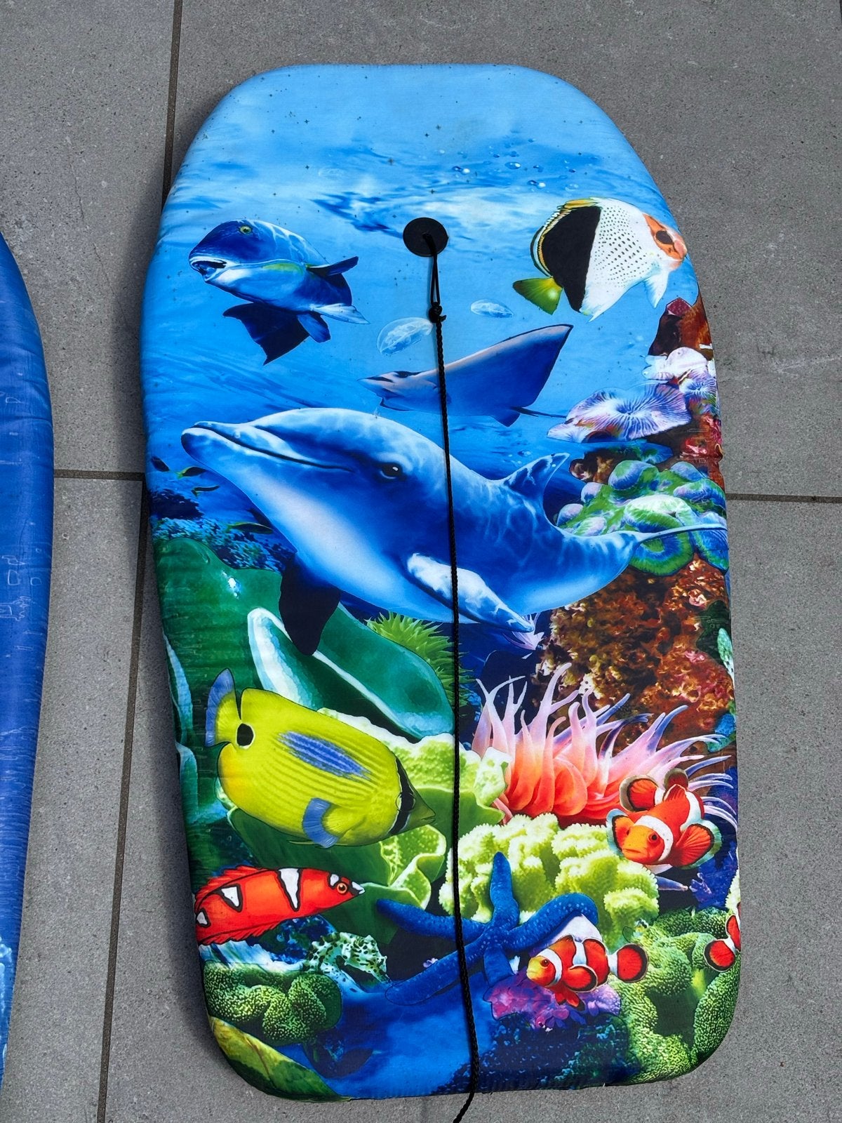 Bodyboard met dolfijn en vissen print, Ophalen, Gebruikt, Overige typen, Met koord