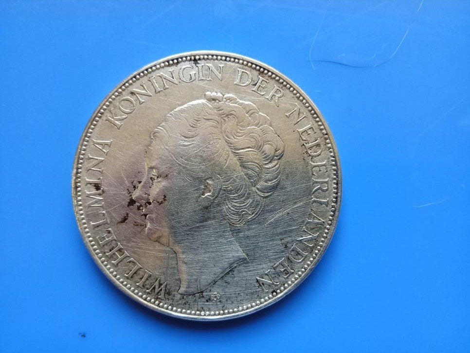 Rijksdaalder. 1932., Ophalen, Zilver, Koningin Wilhelmina, Losse munt