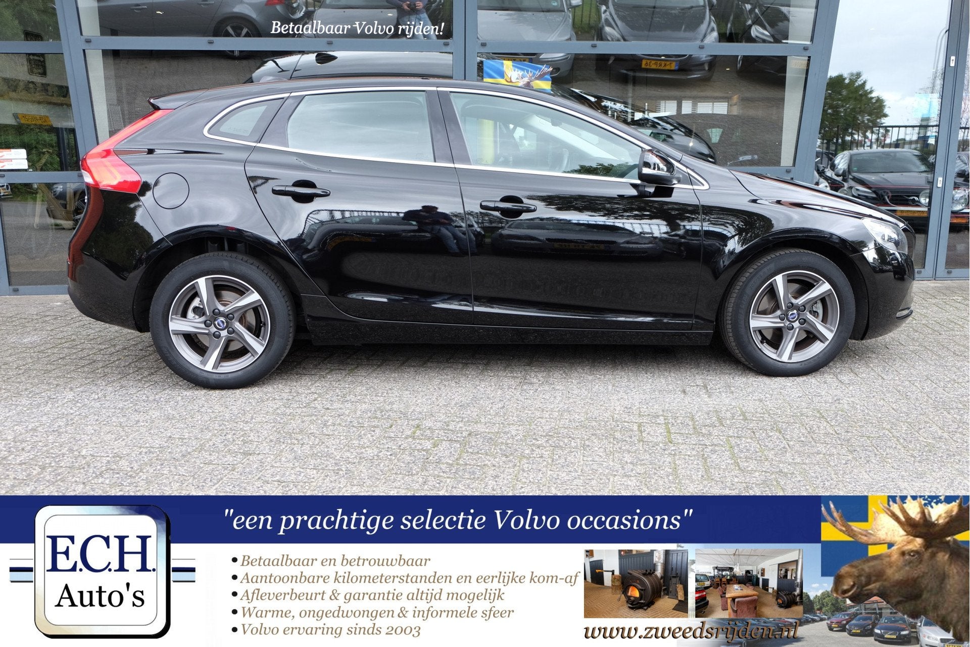 Volvo V40 2.0 T2 Momentum, Navi, Trekhaak, Bluetooth, Voorwielaandrijving, Gebruikt, 4 cilinders, Leder en Stof