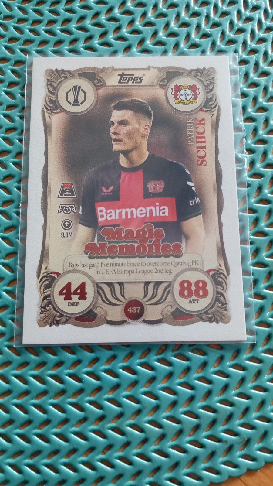 Patrik Schick Topps Match Attax Kaart - Bayer 04 Leverkusen, Ophalen of Verzenden, Zo goed als nieuw, Buitenlandse clubs, Spelerskaart