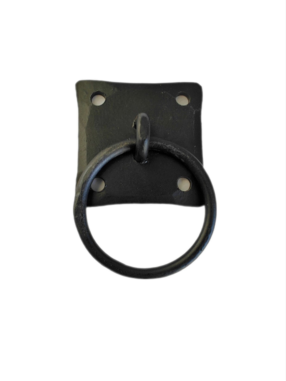 Nieuwe zwarte smeedijzeren ring handgrepen 4 bij 4 cm diamet, Ophalen of Verzenden, Nieuw, 25 tot 50 cm