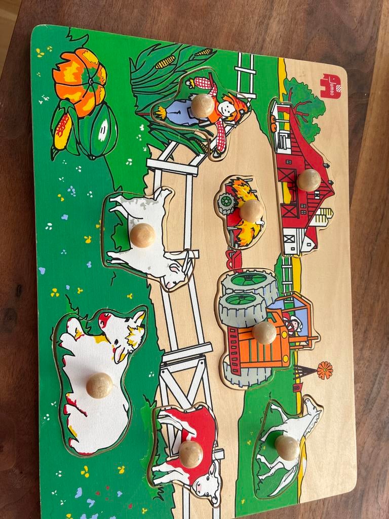 Houten boerderij puzzel Jumbo, Ophalen of Verzenden, Gebruikt, Puzzelen