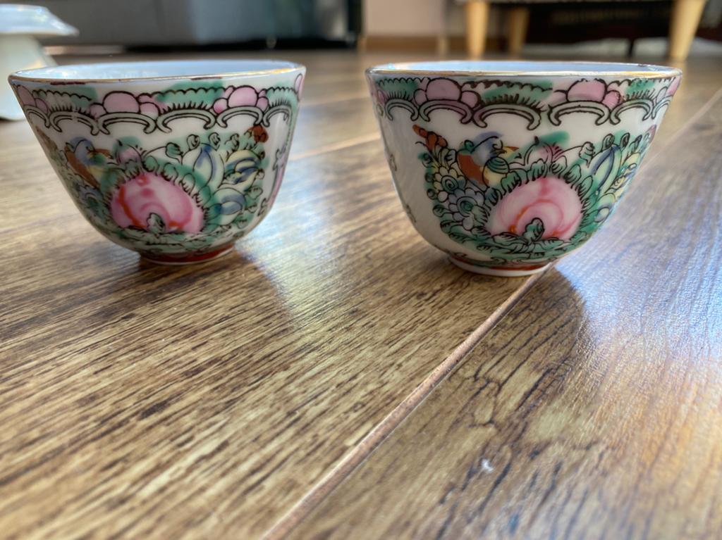 2 Chinese theekopjes, Ophalen of Verzenden