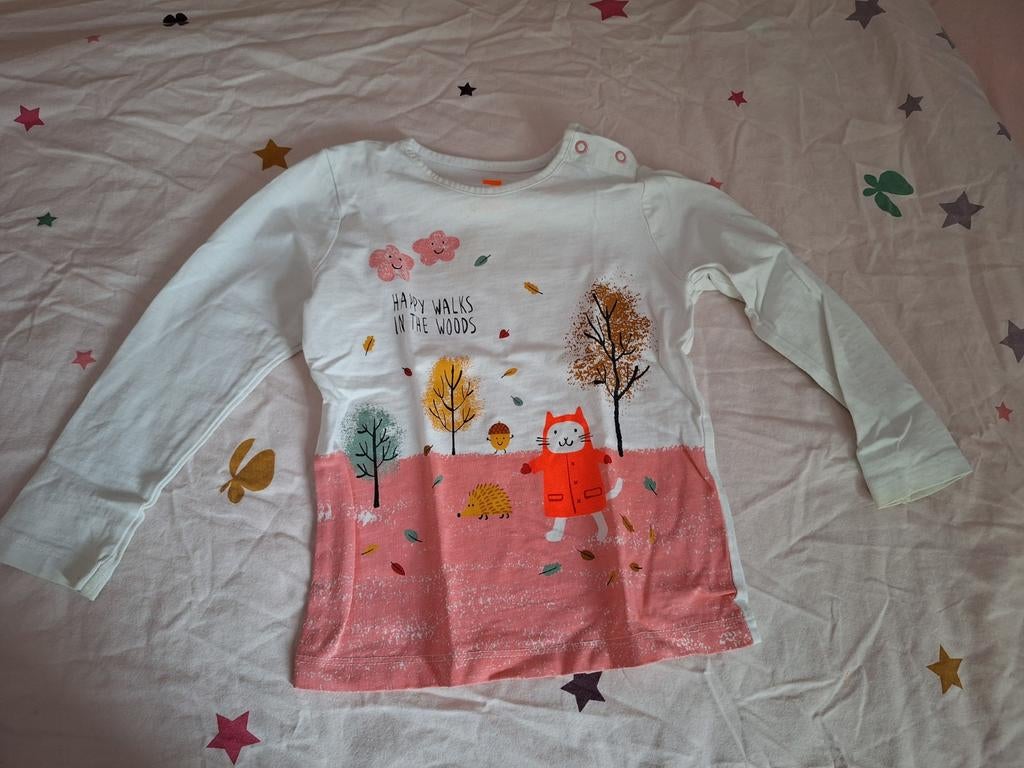 Hema longsleeve maat 92 met bosdieren print, Kinderen en Baby's, Kinderkleding | Maat 92, Ophalen of Verzenden, Hema, Jongen of Meisje