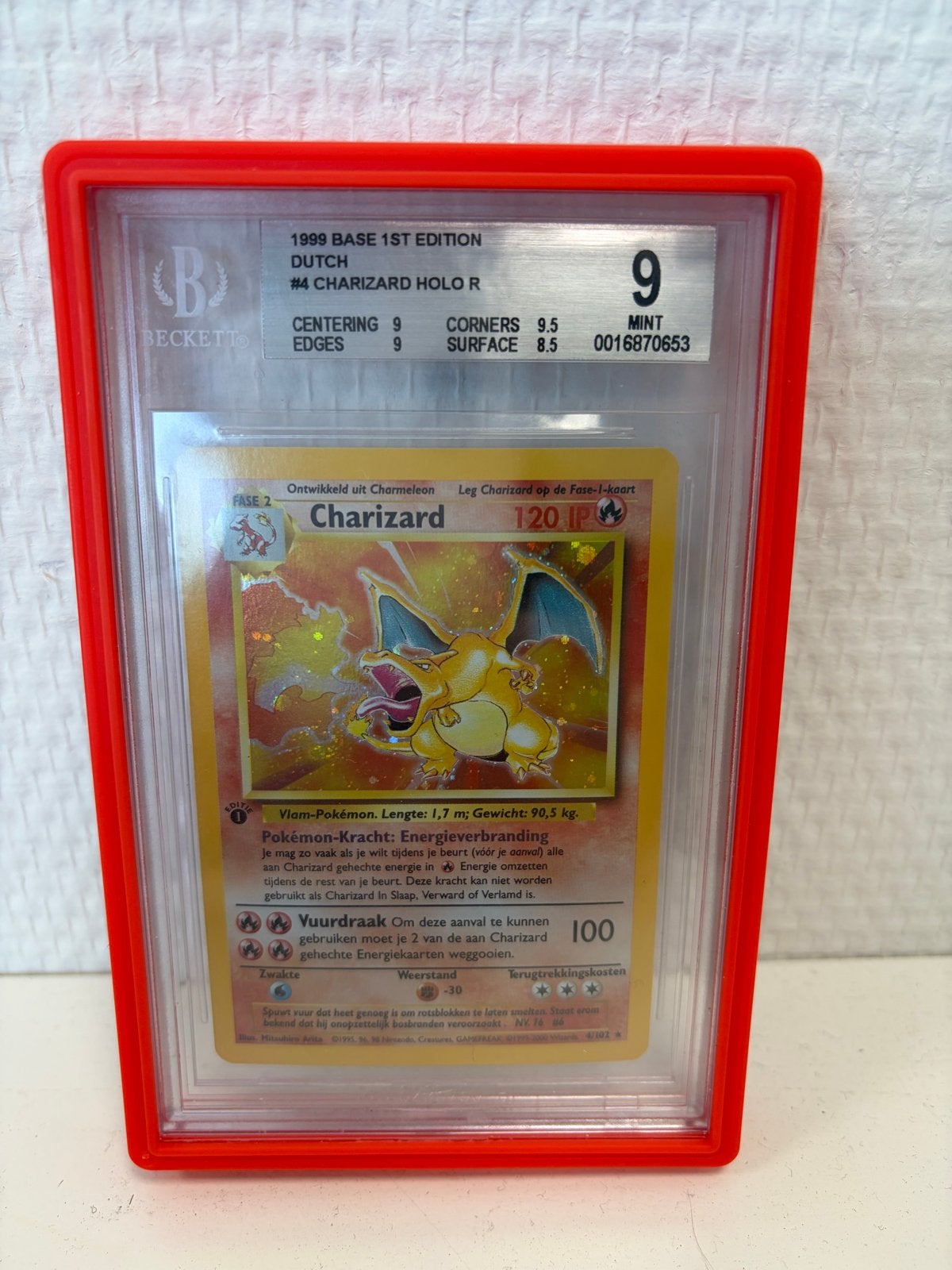 Charizard Holo 1st Edition 1999 Base Set BGS 9 MINT, Hobby en Vrije tijd, Verzamelkaartspellen | Pokémon, Ophalen of Verzenden
