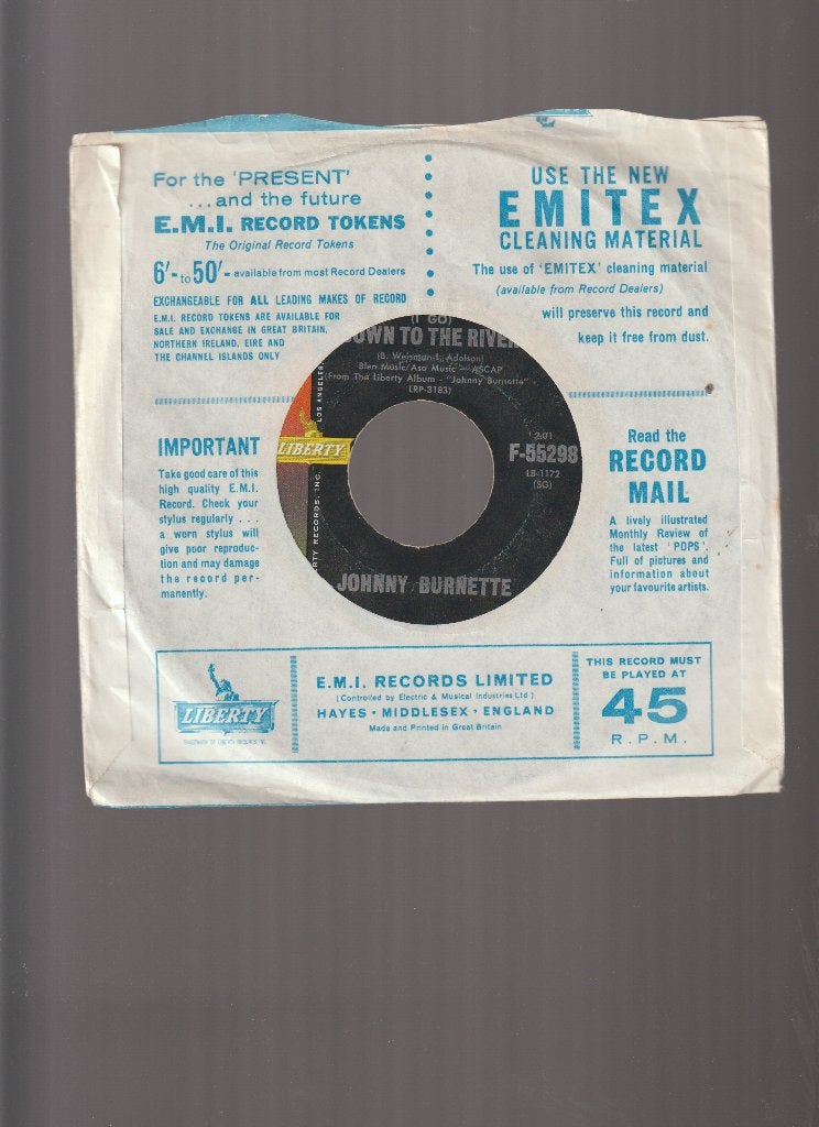 JOHNNY  BURNETTE  --  LITTLE  BOY  SAD, Cd's en Dvd's, Vinyl Singles, Verzenden, Originele persing, 7 inch, Zo goed als nieuw