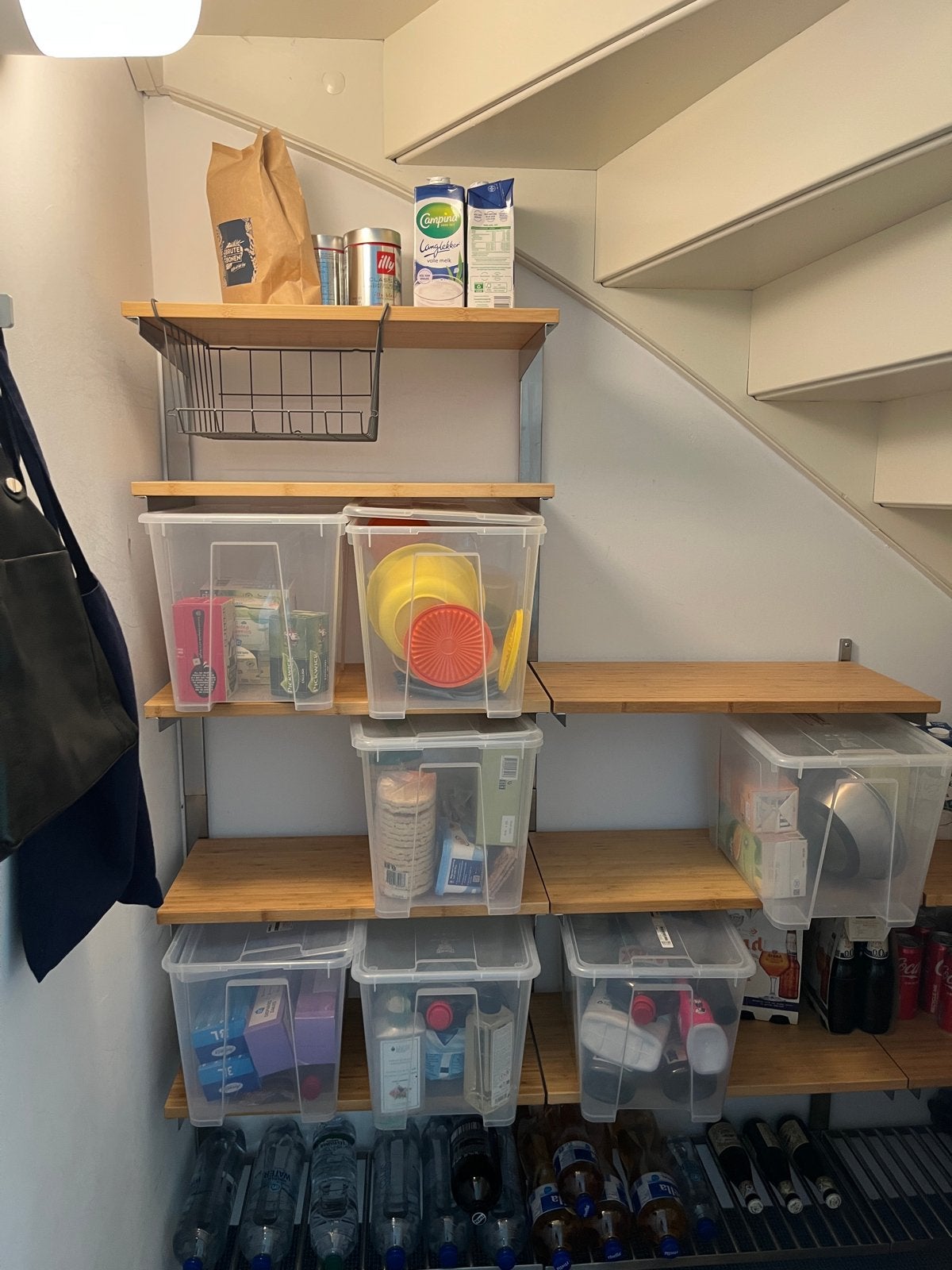 IKEA KUNGSFORS: 10 houten, 2 aluminium planken met ophang, Ophalen, Gebruikt