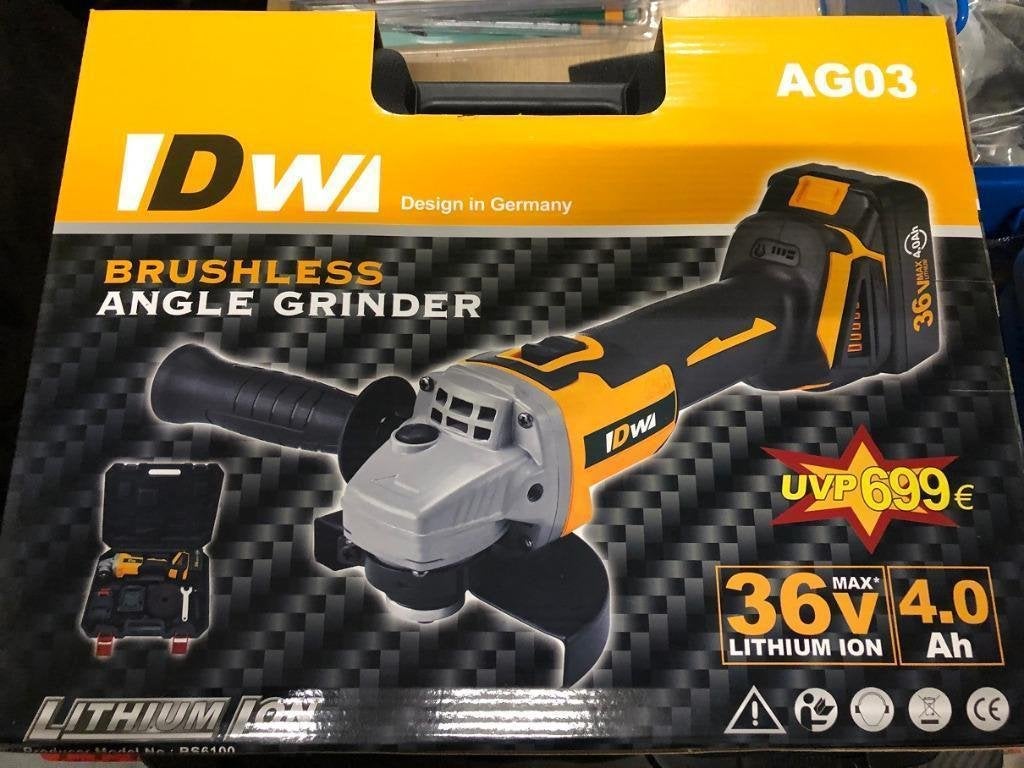 Haakseslijper 125mm - Accu 36V, 4.0Ah. NIEUW, Ophalen of Verzenden, IDW, Info@partijdirect.nl, -
