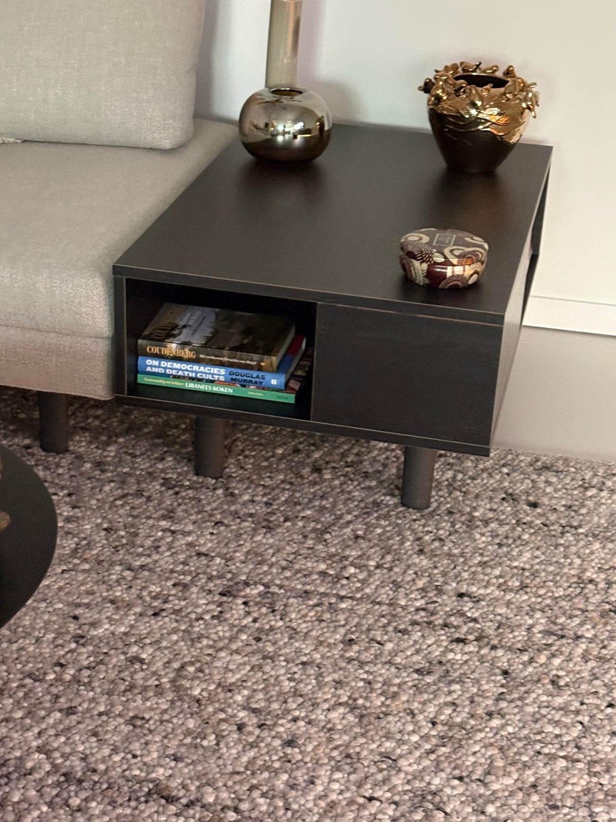 Salon tafel blok zwart, Huis en Inrichting, Tafels | Salontafels, Ophalen of Verzenden, Zo goed als nieuw, Rechthoekig, 50 tot 100 cm