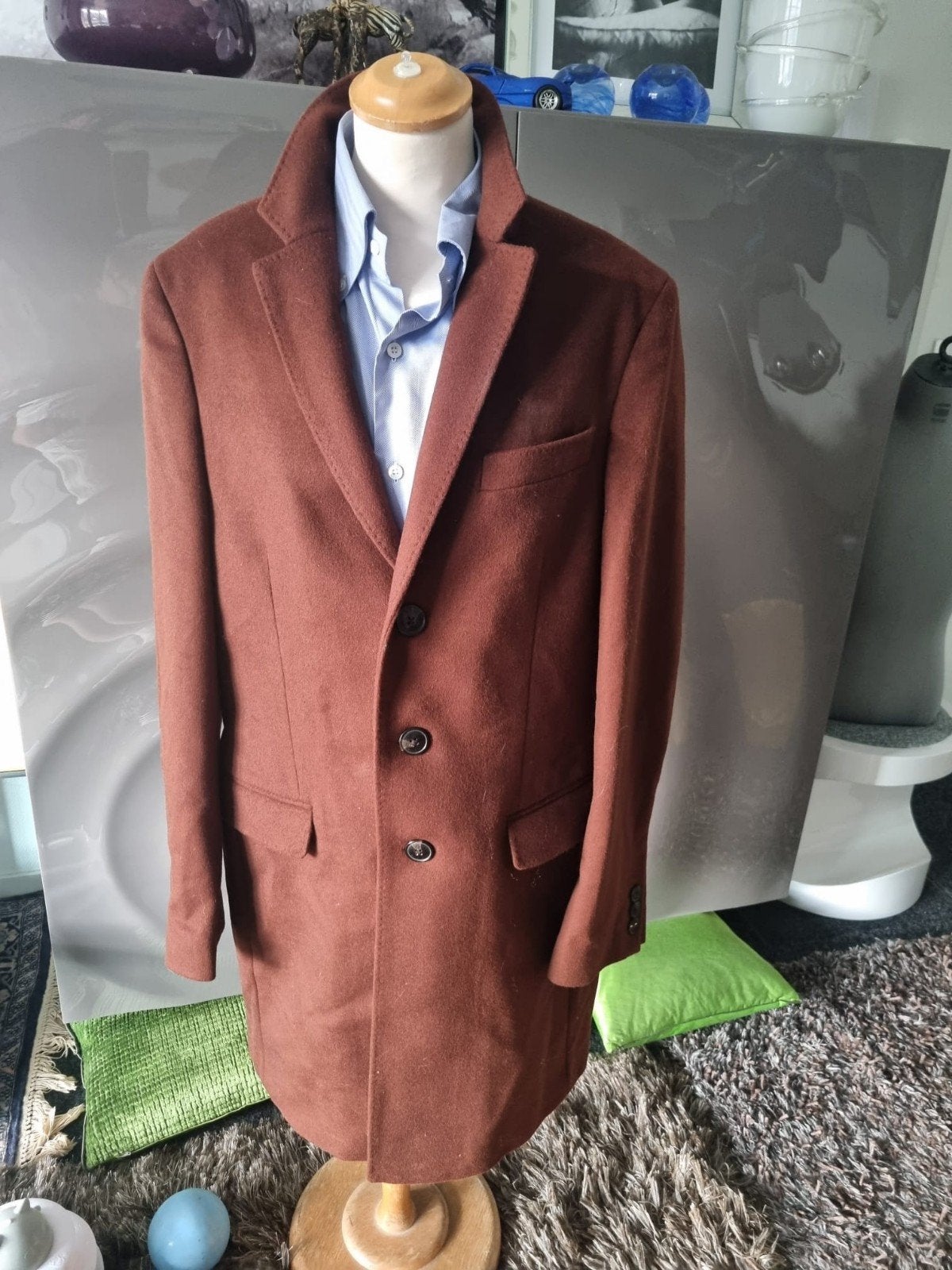 Tommy Hilfiger wollen jas, maat 50, nieuw en ongedragen., Ophalen of Verzenden, Nieuw, Maat 48/50 (M), Bruin