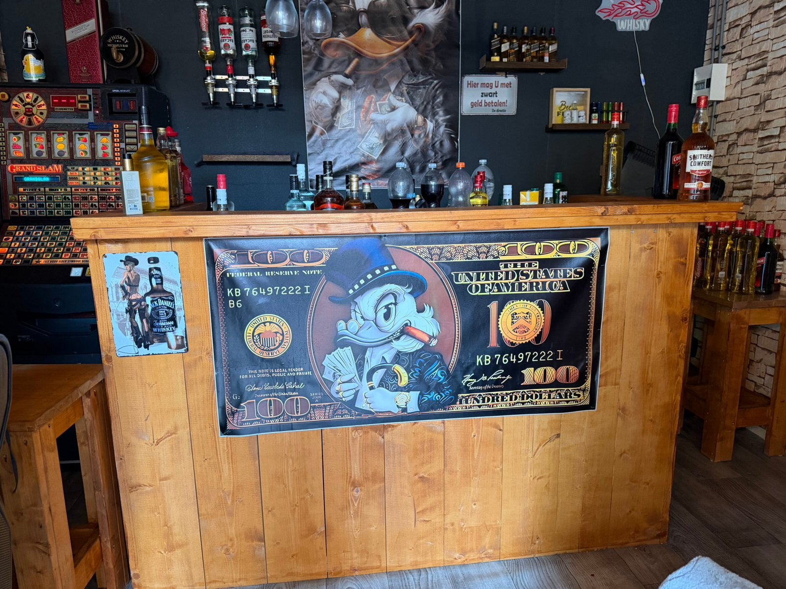 Bar met tafels en krukken koeling Z.G.A.N., Ophalen, Zo goed als nieuw