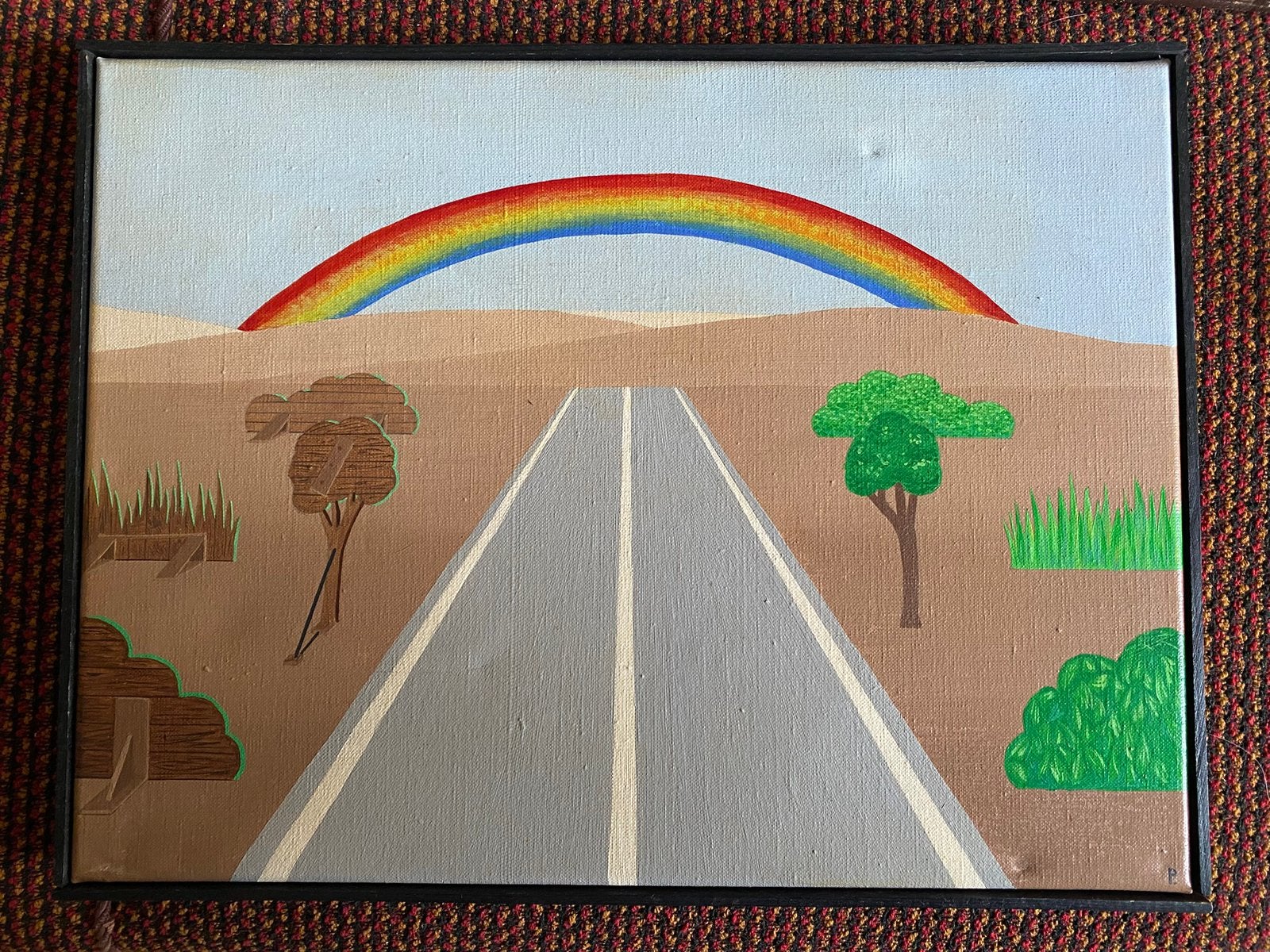 Schilderij “Dekor” Decor 1975, Ophalen of Verzenden