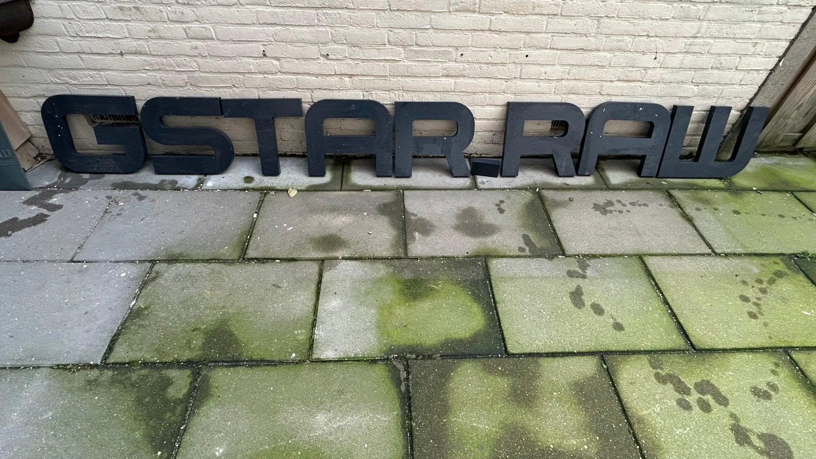 Grote GsTar raw gevel letters, Ophalen of Verzenden, Zo goed als nieuw, Reclamebord