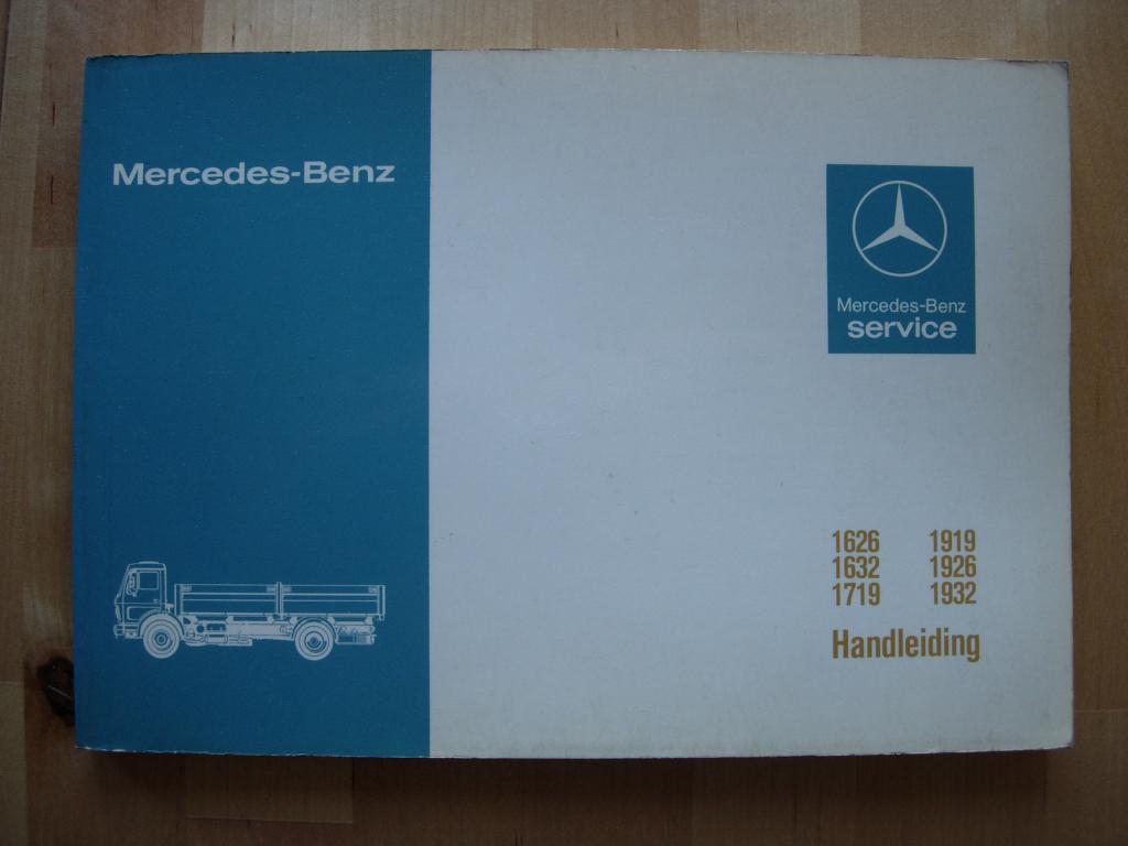 Mercedes 1626 1632 1719 1919 1926 1932 Handleiding 1980, Ophalen of Verzenden