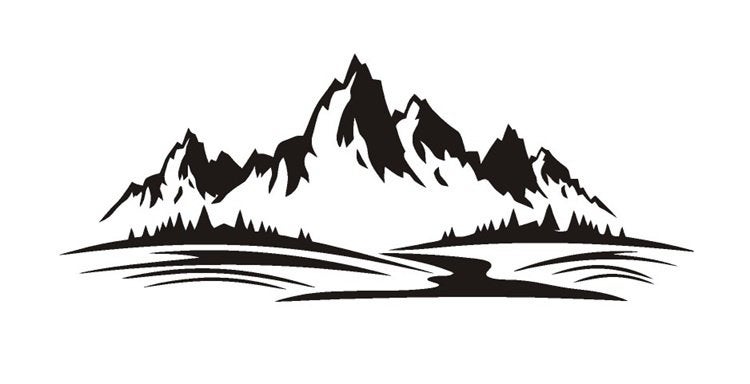camper caravan bus sticker Mountain, Caravans en Kamperen, Camper-accessoires, The River House, Info@theriverhouse.nl, Nieuw, Ophalen of Verzenden