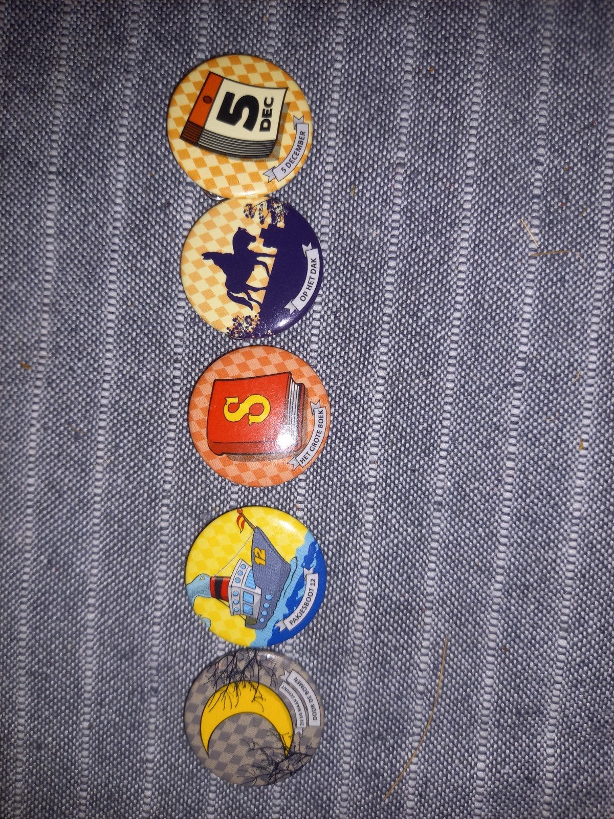 5 vintage sinterklaas schuifspelden, Diversen, Ophalen of Verzenden