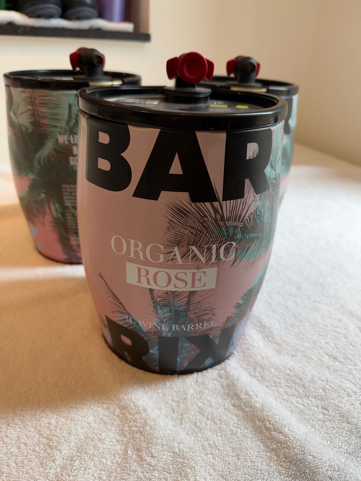 Barrix Organic Rosé Wijn Barrel collection item- 3x 3L LEEG, Nieuw, Roze, Ophalen of Verzenden, Metaal