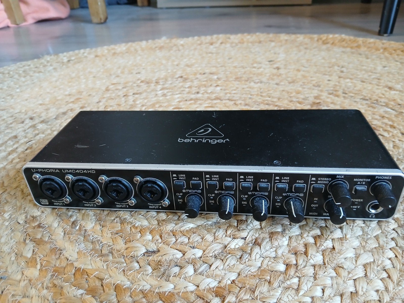BEHRINGER U-PHORIA UMC 404HD (Audio Interface), Ophalen of Verzenden, Gebruikt, Minder dan 5 kanalen