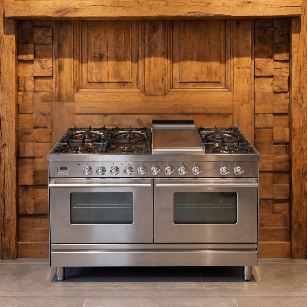 Boretti 120 cm · RVS · 7 pits · 2 ovens · conditierapport, 60 cm of meer, Refurbished, Ophalen of Verzenden, Gas