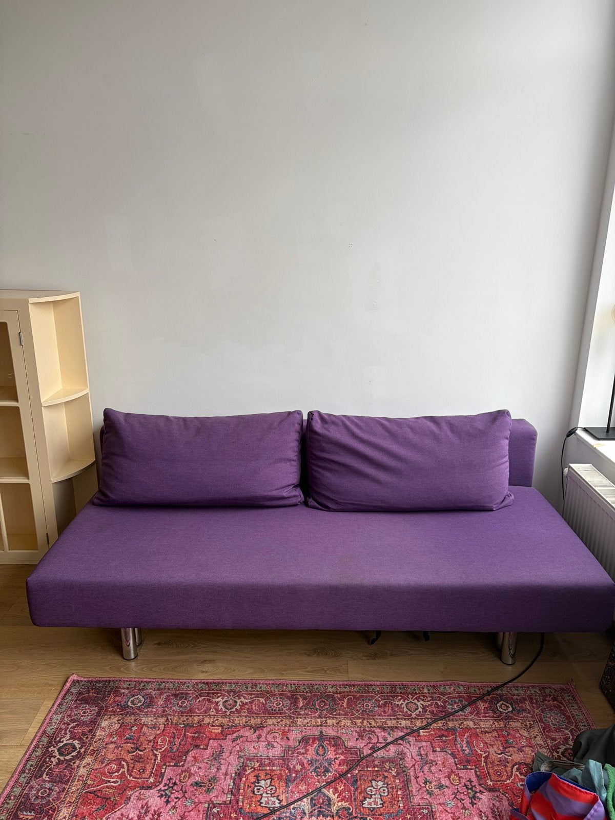 Paarse slaapbank / tweepersoonsbed