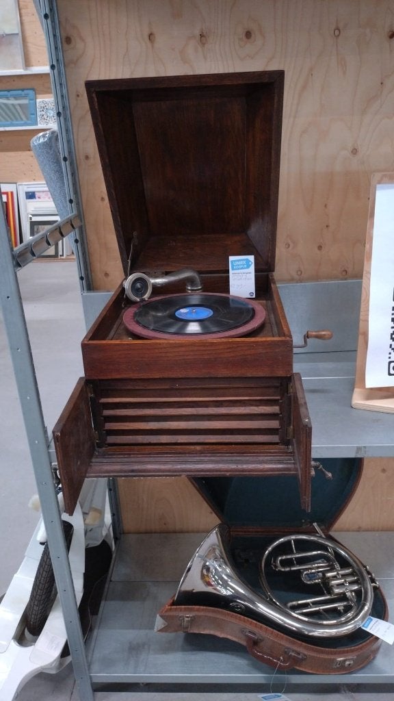 Hogere tafelgrammofoon HMV Model 103 (1925-1930) HG, Gebruikt, Onbekend, Onbekend, Ophalen