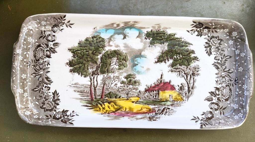 Vintage Cakeschaal Grindley Country Style, Ophalen of Verzenden