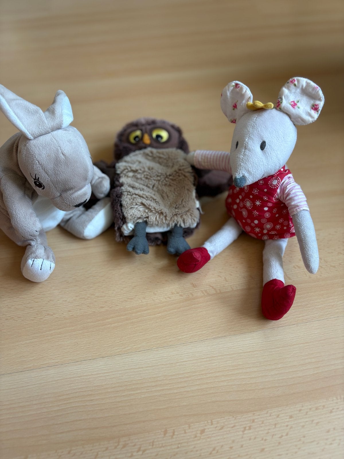 IKEA Knuffels: Uil, Muis en Konijn - Zo goed als nieuw, Muis, IKEA, Ophalen of Verzenden, Zo goed als nieuw