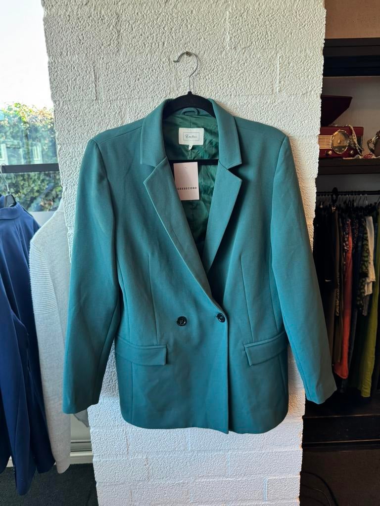 Bien bleu blazer maat M blauw, Kleding | Dames, Jasjes, Kostuums en Pakken, Ophalen of Verzenden, Zo goed als nieuw, Maat 38/40 (M)